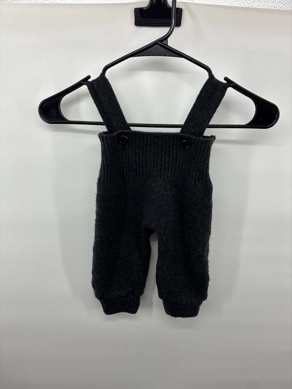Disana Wool Dungarees Size 3-6 M Charcoal Organic Merino Overalls